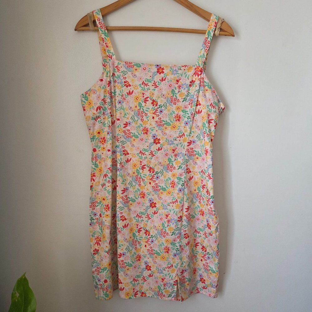 EUC LIKE NEW SADIE AND SAGE FLORAL MINI TANK DRESS SIZE XL